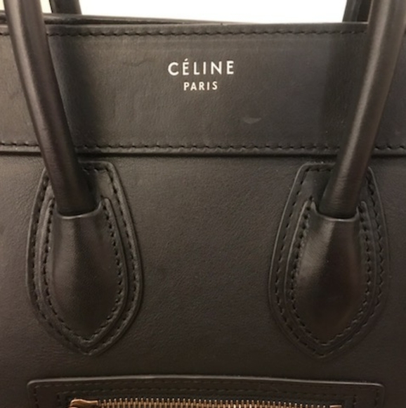 Celine micro luggage handbag in smooth calfskin - Picture 3 of 7